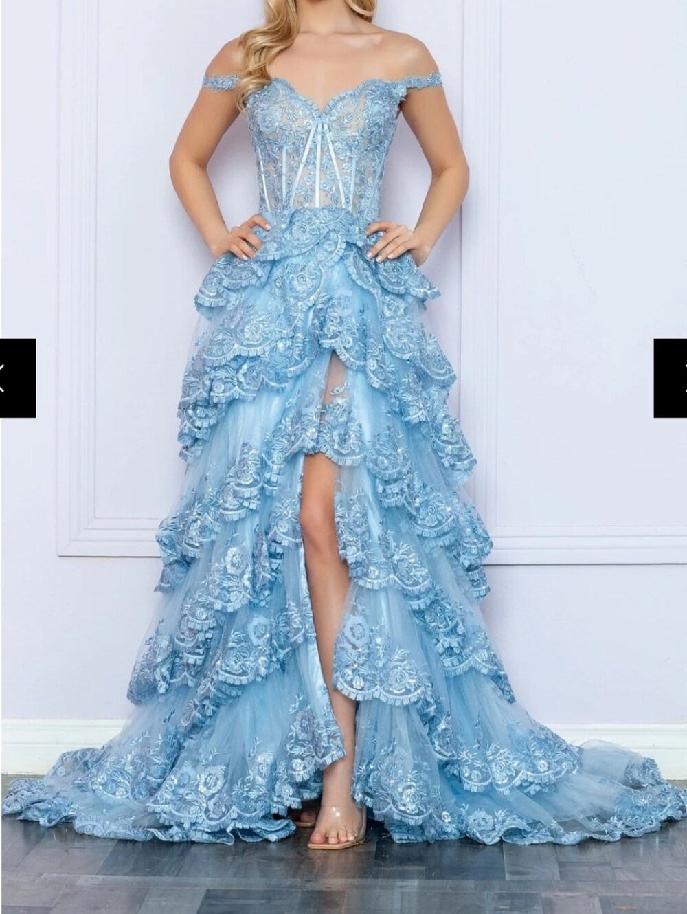 Nox Anabel Off-the-Shoulder Lace Prom Dress R1299 Size 2